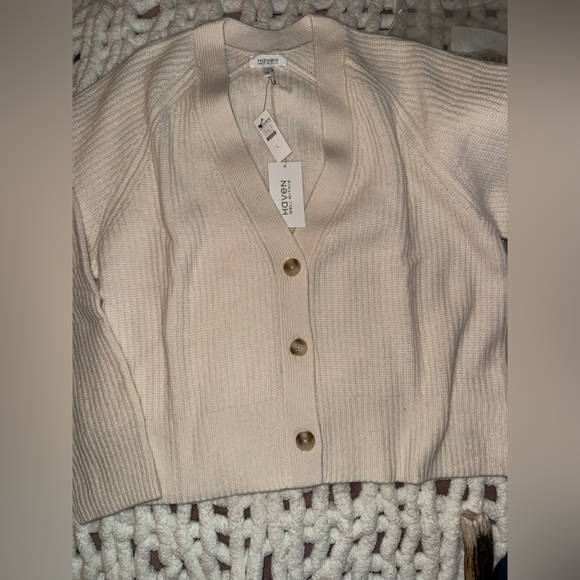 NWT Haven Well Within Talbots Cashmere Raglan Cardigan L - Picture 5 of 5